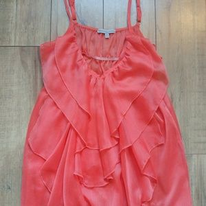 Charlotte Russe orange ruffled tank!